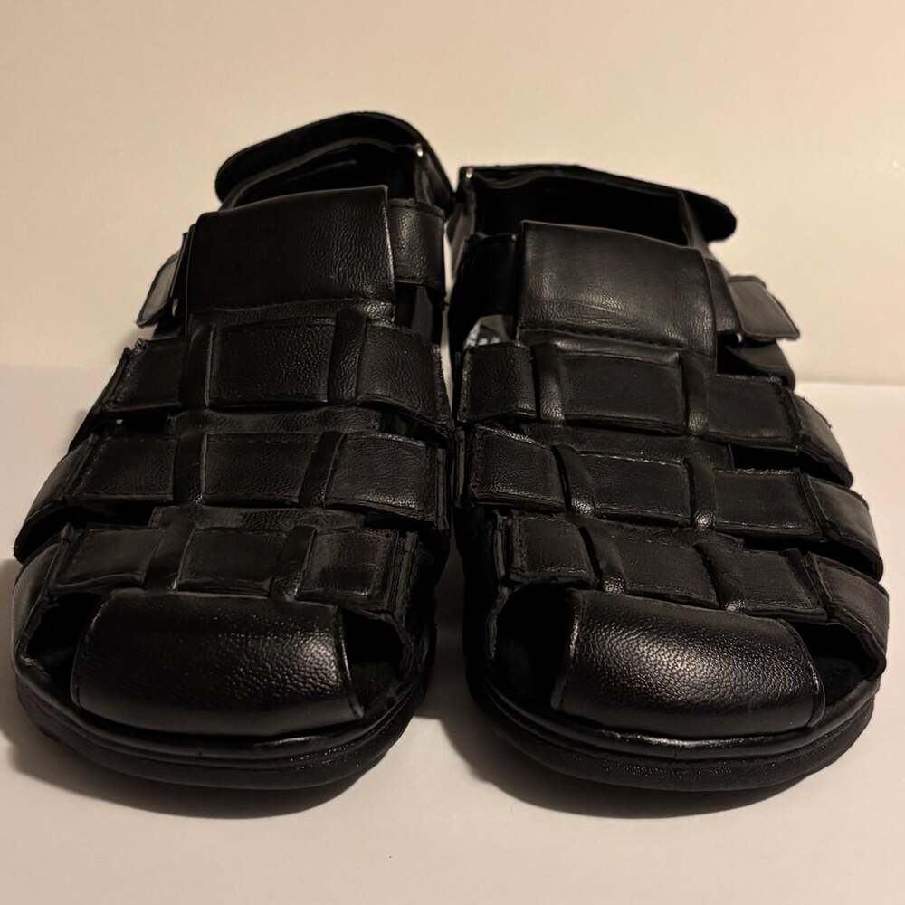 Haband Casual Joe Black Woven Fisherman Sandals Size 12D
